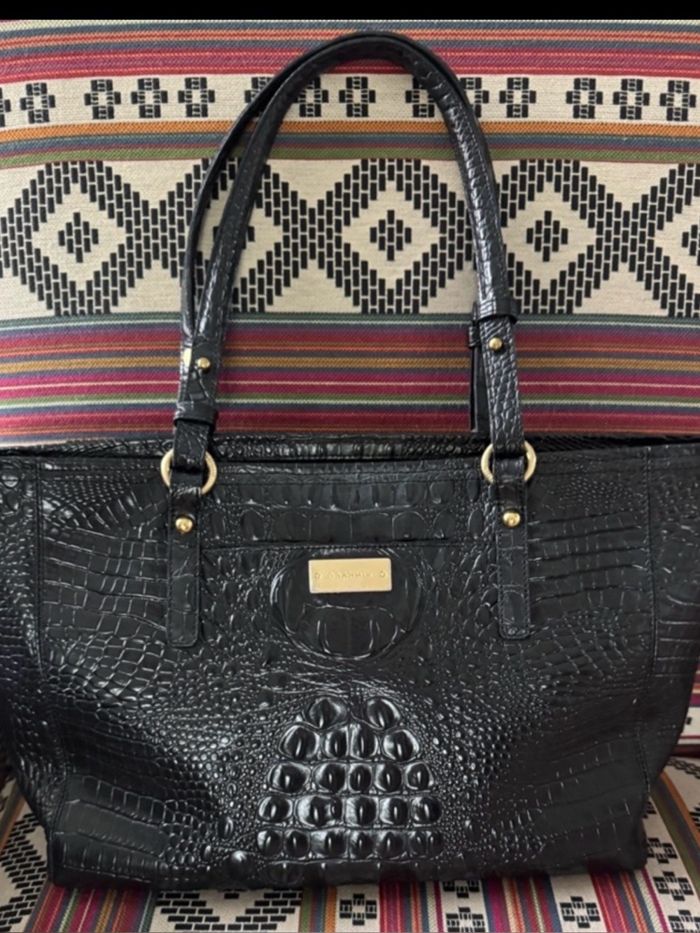 Brahmin The Medium Asher Tote Black 16.5”W X 9.5" H